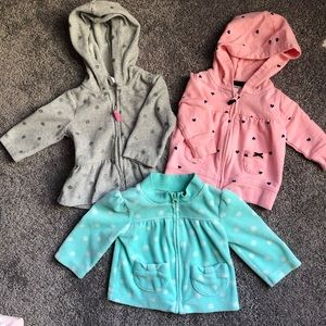 3 month zip up jackets